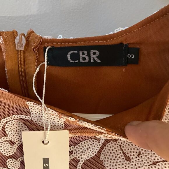 CBR Chic/Boutique/Rose NWT Beaded Sequined Naked Dress, Small Taylor Swift vibes - Picture 12 of 14